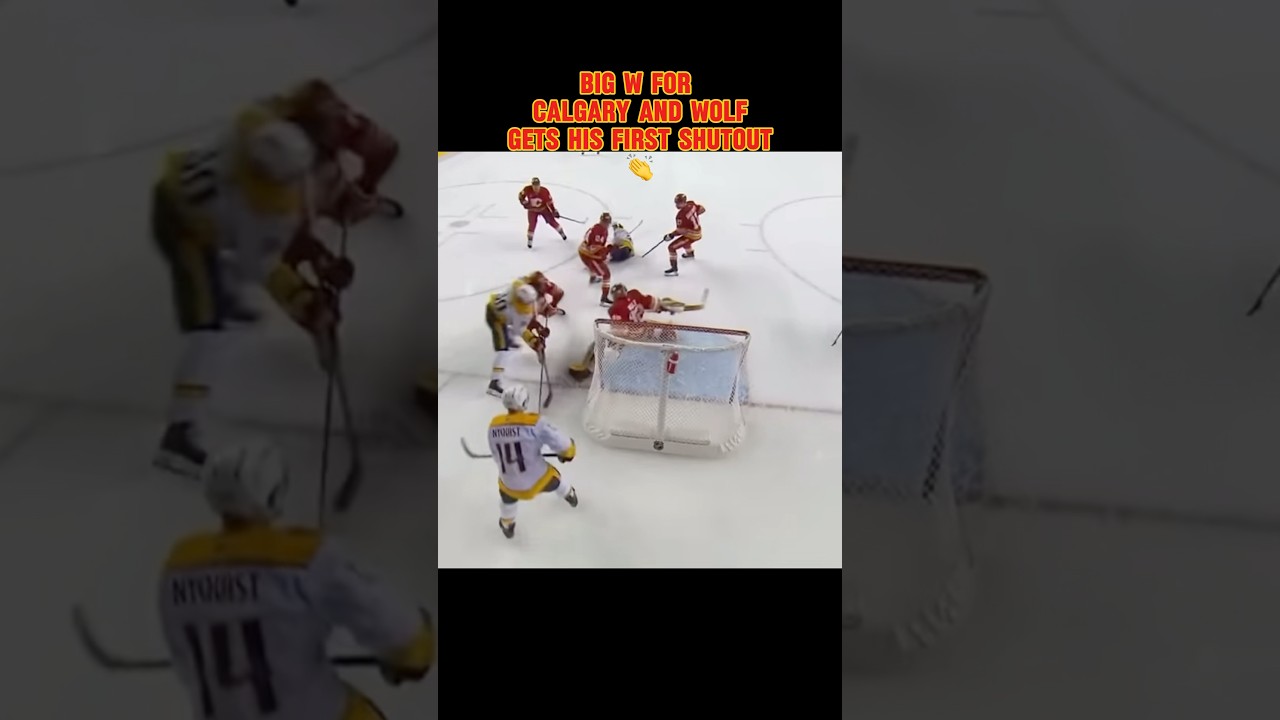 Wolfs first shutout! #fyp #trending #shorts #calgaryflames #nhl #hockey #sports #highlights #wow