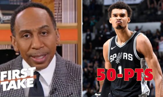 FIRST TAKE | Wemby is future G.O.A.T! - Stephen A. Smith on Spurs star's 50-point in win vs. Wizards