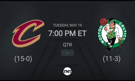 Cleveland Cavaliers @ Boston Celtics | #EmiratesNBACup on TNT Live Scoreboard