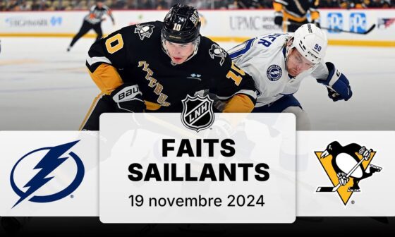 Lightning vs Penguins 19/11 | Faits saillants