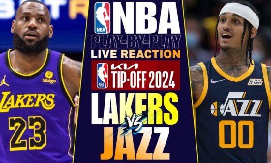 🔴LA LAKERS vs UTAH JAZZ │ LIVE NBA Basketball Game Play-By-Play Reaction & Scoreboard