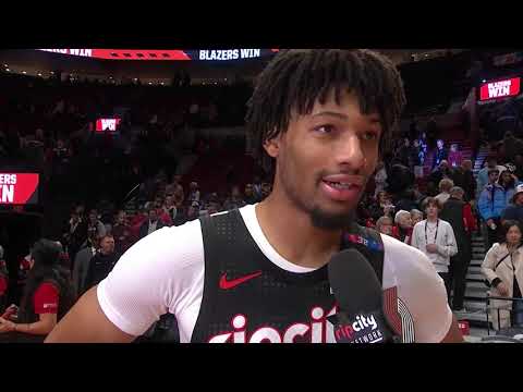 Shaedon Sharpe Postgame Interview | Brightside Windows Baseline Report | ATL @ POR | 11/17/2024