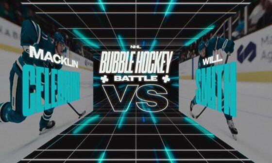 Celebrini, Smith go head to head in bubble hockey