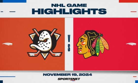 NHL Highlights | Ducks vs. Blackhawks - November 19, 2024