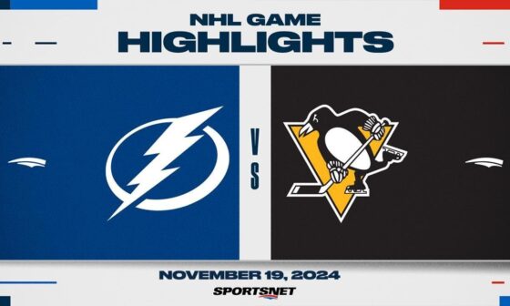 NHL Highlights | Lightning vs. Penguins - November 19, 2024