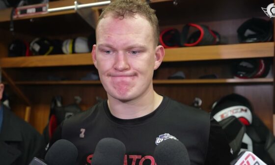 Tim Stützle, Brady Tkachuk, Thomas Chabot, and Travis Green Postgame Media vs EDM