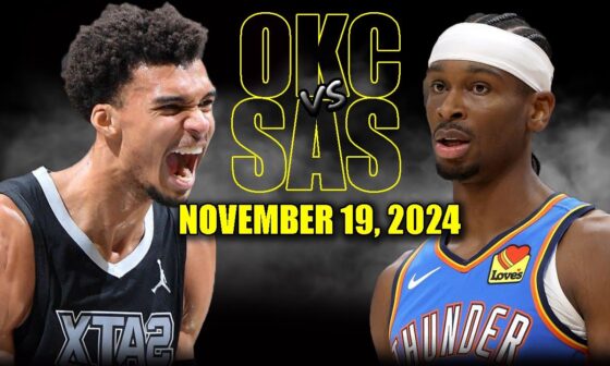 Oklahoma City Thunder vs San Antonio Spurs Full Game Highlights - November 19  | 2024-25 NBA Season