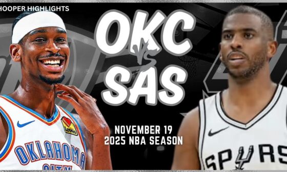 Oklahoma City Thunder vs San Antonio Spurs Full Game Highlights | Nov 19 | 2025 NBA Season