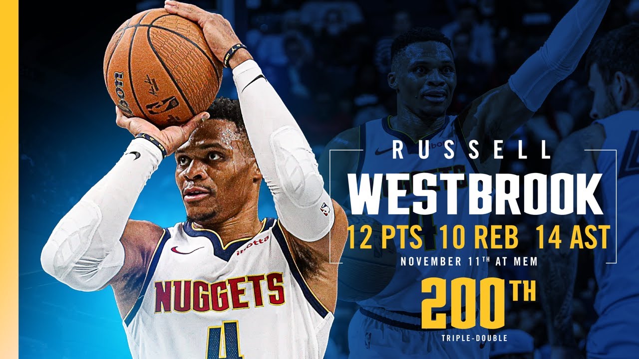 Russell Westbrook Gets 200th Triple-Double vs. Grizzles | 11/19/24