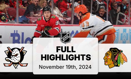 NHL Highlights | Ducks vs. Blackhawks | November 19, 2024