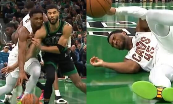 Jayson Tatum takes out Donovan Mitchell with shoulder as Celtics end Cavs 15-0 start