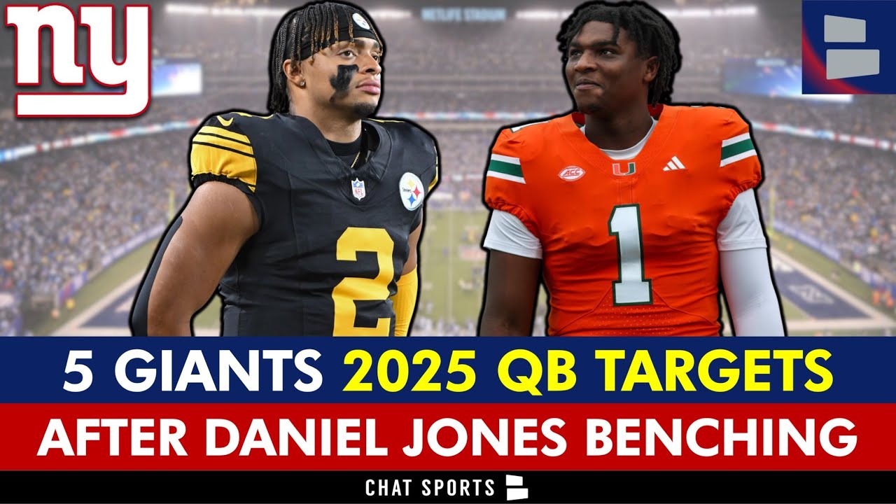 TOP 5 Giants 2025 QB Targets After Benching Daniel Jones