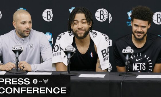 Jordi Fernández, Trendon Watford, and Cam Johnson on the Nets' Win vs. Hornets