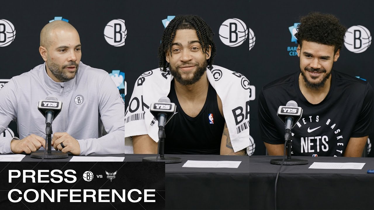 Jordi Fernández, Trendon Watford, and Cam Johnson on the Nets' Win vs. Hornets