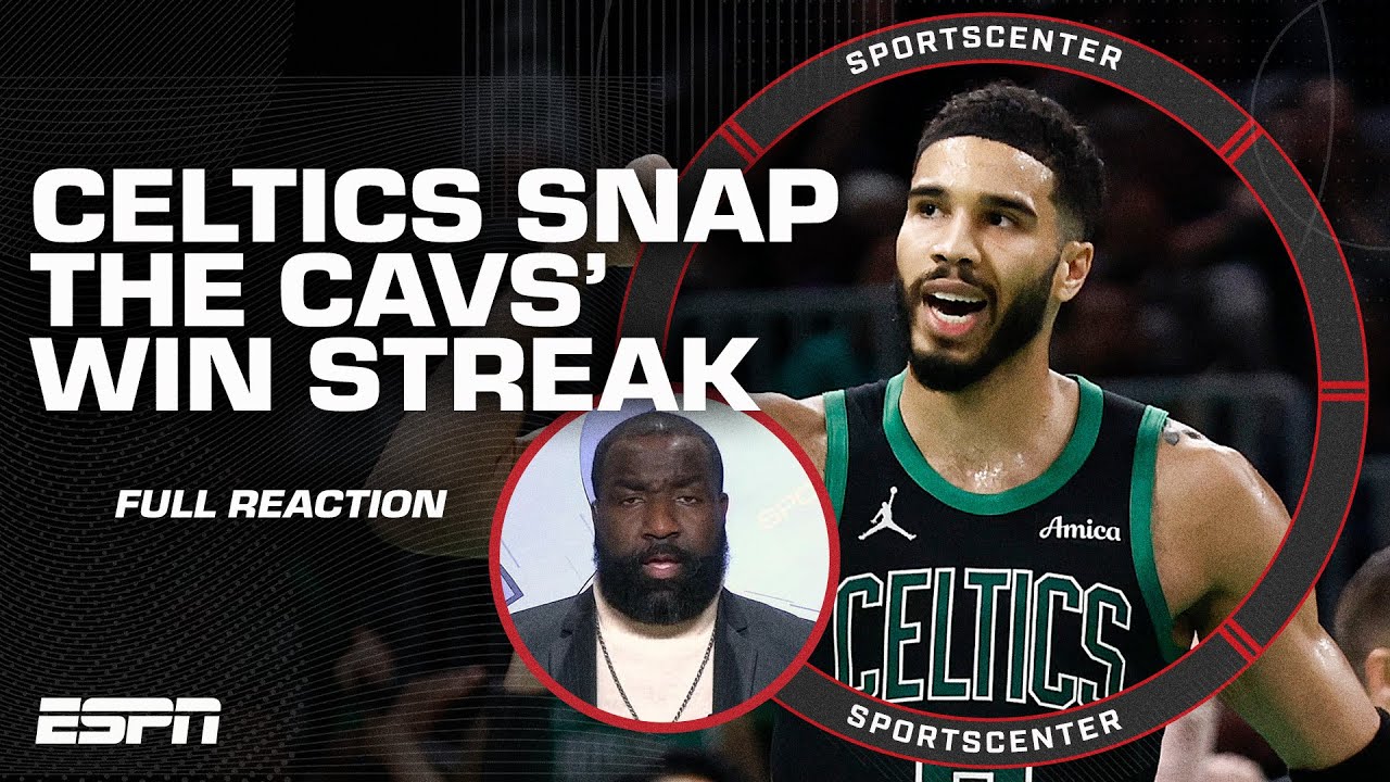 The Celtics SNAP the Cavs' 15-game win streak 😳 Perk & Shams react 👀 | SportsCenter