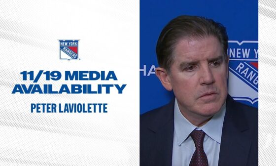 NYR at VAN: Peter Laviolette Postgame Media Availability | Nov. 19 2024