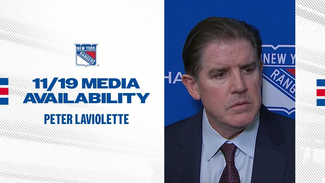 NYR at VAN: Peter Laviolette Postgame Media Availability | Nov. 19 2024