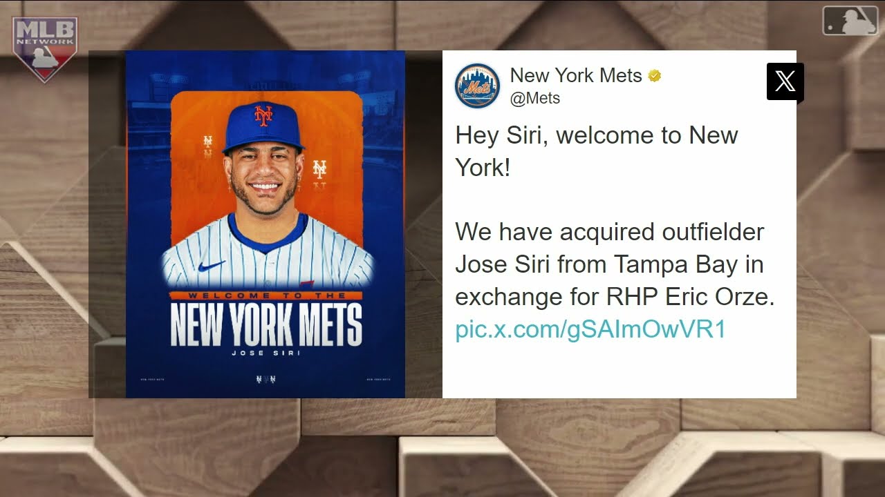 Mets Acquire Jose Siri From Tampa Bay