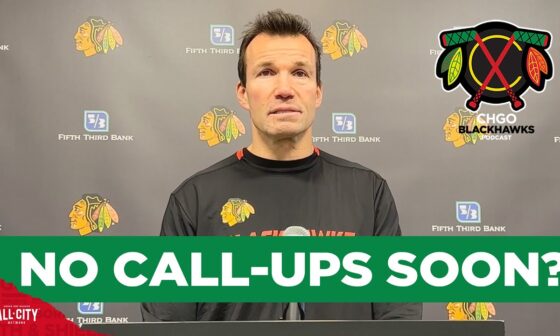 Chicago Blackhawks head coach Luke Richardson talks potential call-ups | CHGO Blackhawks Podcast