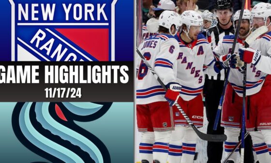 New York Rangers vs Seattle Kraken | Game Highlights | 11/17/24 Game #16