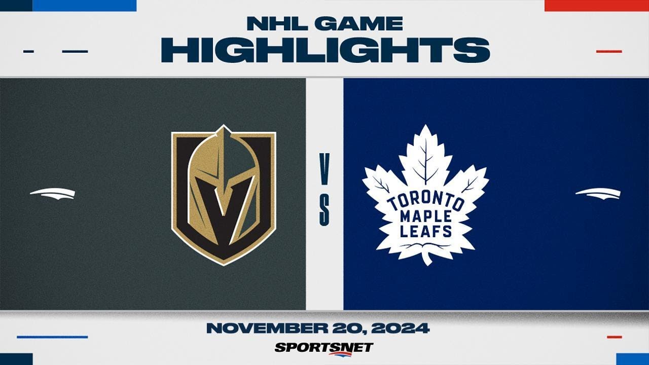 NHL Highlights | Maple Leafs vs. Golden Knights - November 20th, 2024