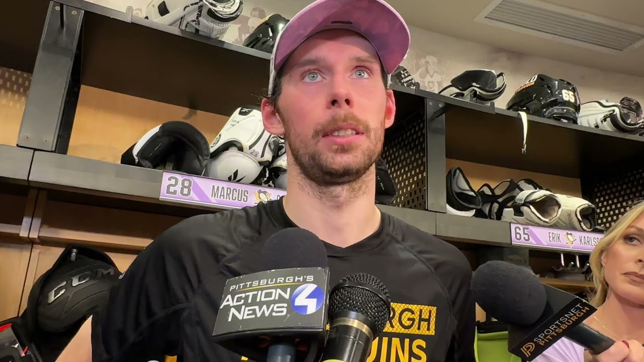 Frustrated Penguins Marcus Pettersson nearly speechless after another blown lead