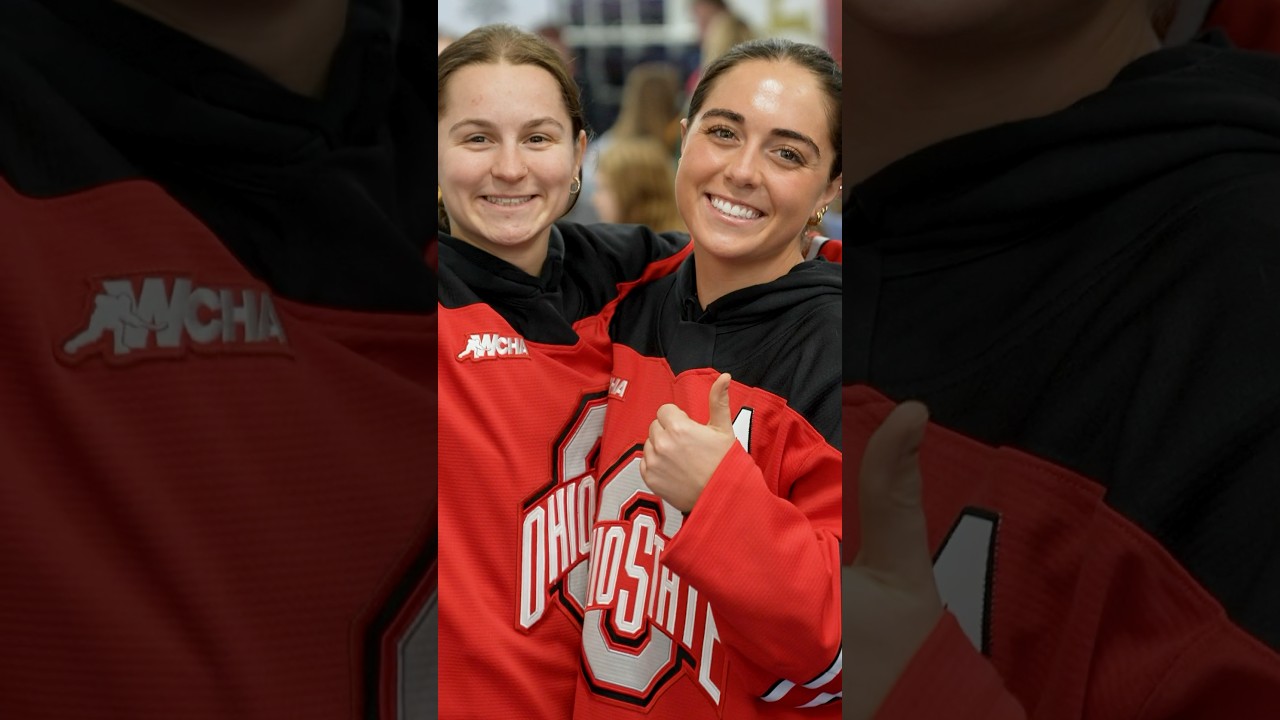 Ohio State Women’s Hockey x Columbus Blue Jackets Get Out and Learn 😊🏒 #shorts #cbj #ohiostate