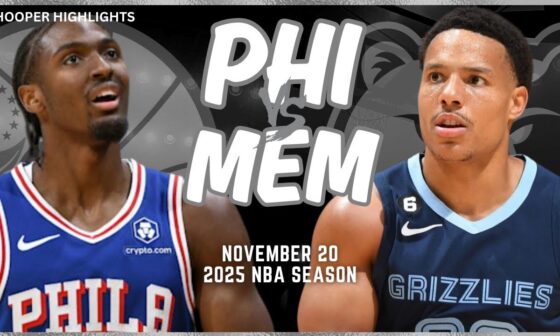 Philadelphia 76ers vs Memphis Grizzlies Full Game Highlights | Nov 20 | 2025 NBA Season