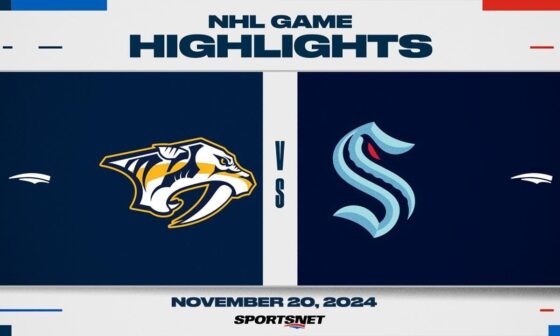 NHL Highlights | Predators vs. Kraken - November 20th, 2024