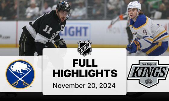 NHL Highlights | Sabres vs. Kings - November 20, 2024