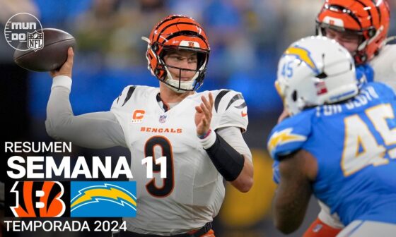 Cincinnati Bengals vs. Los Angeles Chargers | Resumen en español - Semana 11 | NFL Highlights 2024