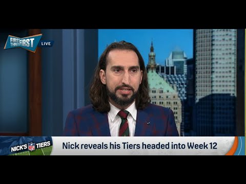 FIRST THINGS FIRST | Nick Wright's SHOCKING NFL Team Rankings, Chiefs FALL, Bills RISE, Lions DROP