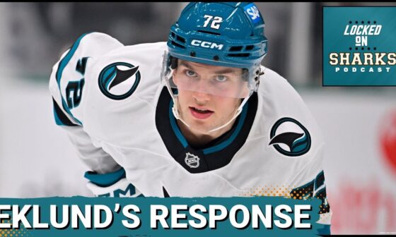 William Eklund Continues To Respond In San Jose Sharks' Tough Loss to Stars