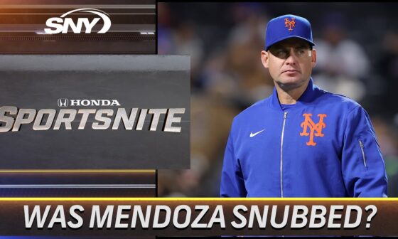 Should Mets' Carlos Mendoza have won manager of the year? | SportsNite | SNY