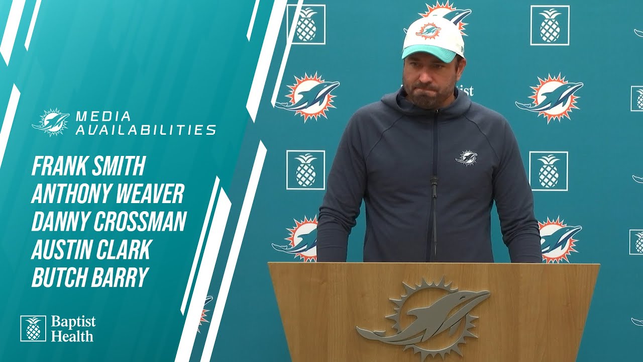 F. Smith, Weaver, Crossman, Clark, B. Barry meet with the media l Miami Dolphins