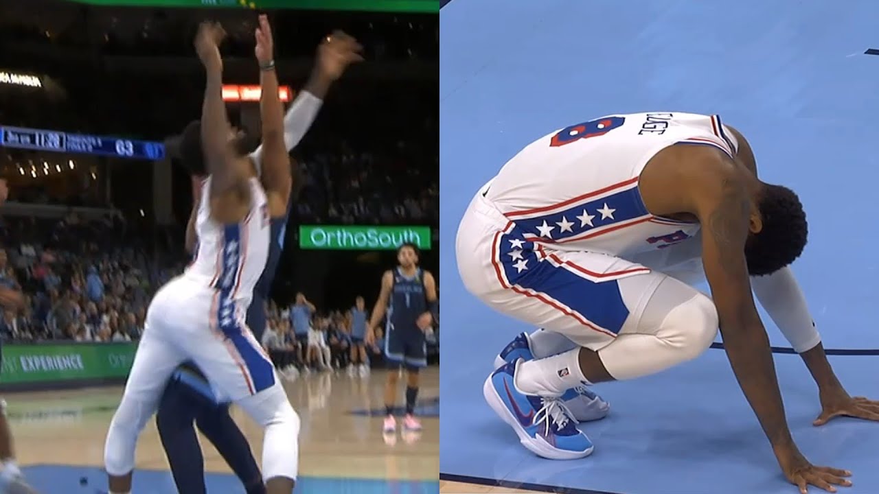 Paul George hyperextends knee AGAIN in first ever game with Embiid and Maxey