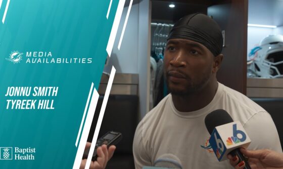 J. Smith and Hill meet with the media l Miami Dolphins