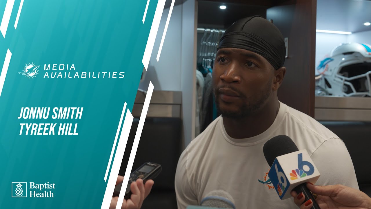 J. Smith and Hill meet with the media l Miami Dolphins