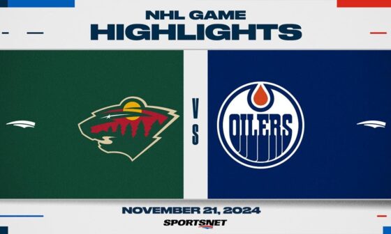 NHL Highlights | Wild vs. Oilers - November 21, 2024