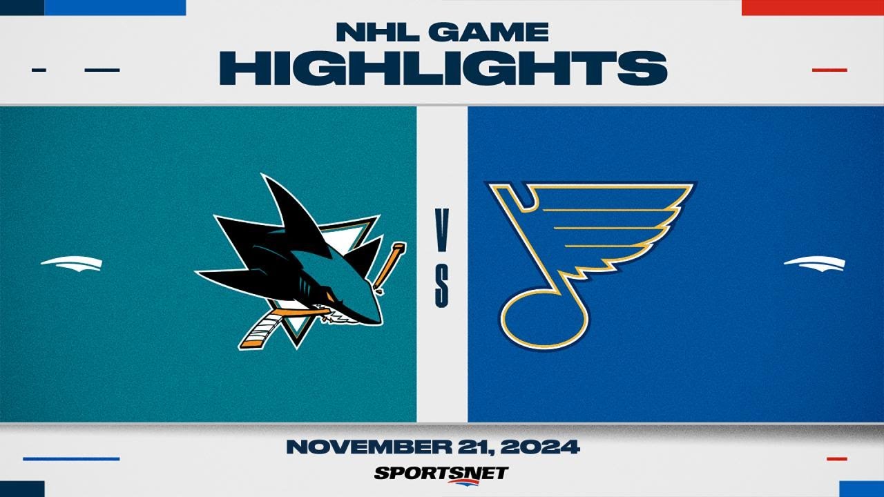 NHL Highlights | Blues vs. Sharks - November 21, 2024