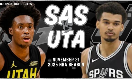 San Antonio Spurs vs Utah Jazz Full Game Highlights | Nov 21 | 2025 NBA Season