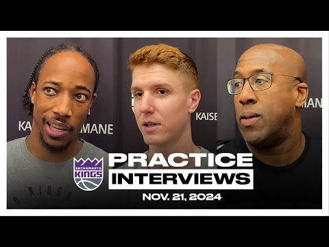 DeMar DeRozan, Kevin Huerter & Coach Brown | Practice Interviews 11.21.24