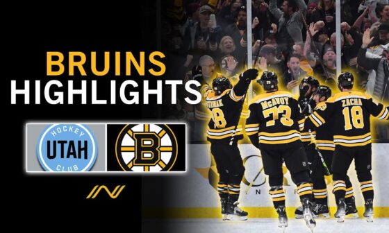 Bruins Highlights: Boston Bounces Back, Shuts Out Utah