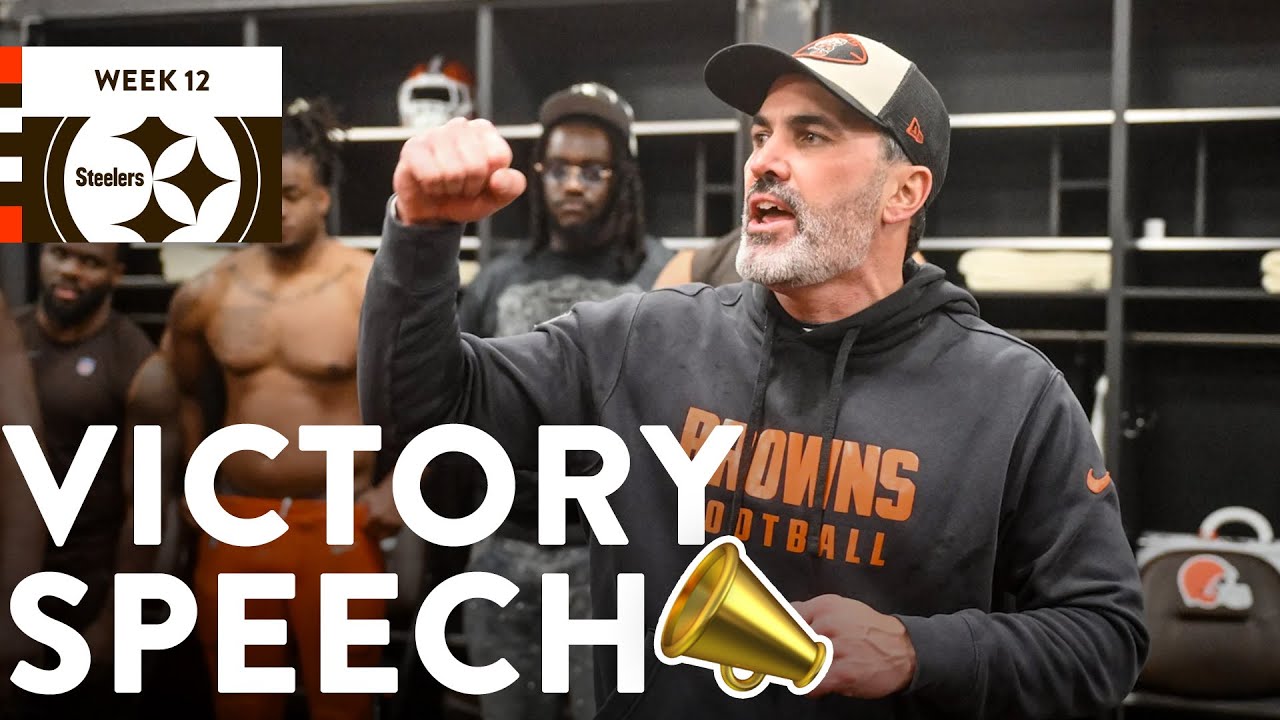 Kevin Stefanski's Victory Speech vs. Steelers | Cleveland Browns