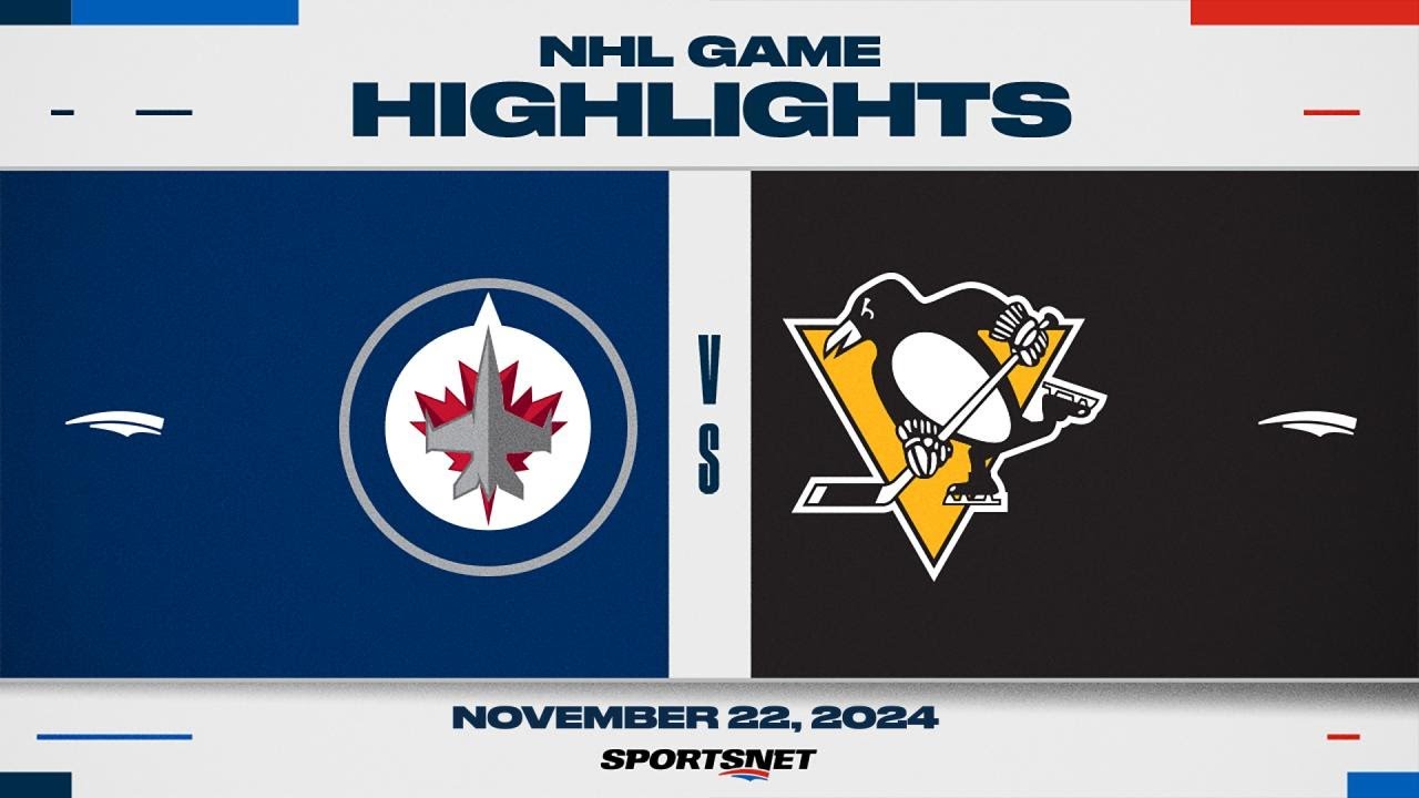 NHL Highlights | Jets vs. Penguins - November 22, 2024