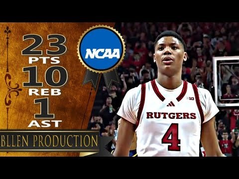 Ace Bailey ('06) - 23 Pts, 10 Reb, 1 Ast, 1 Blk Highlights｜Merrimack Warriors vs Rutgers Scarlet Knights｜2024.11.20