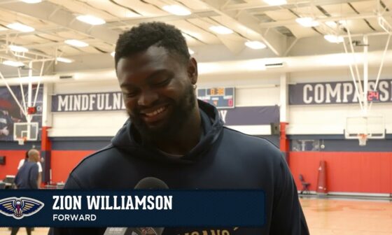 Zion Williamson on his injury | Pelicans vs. Warriors Shootaround 11/22/2024