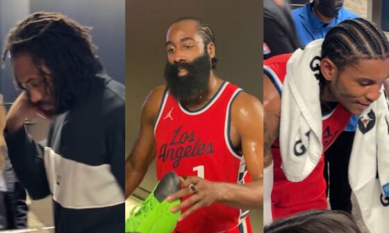 Kawhi Leonard, James Harden Immediately After Clippers Win Against Sacramento Kings