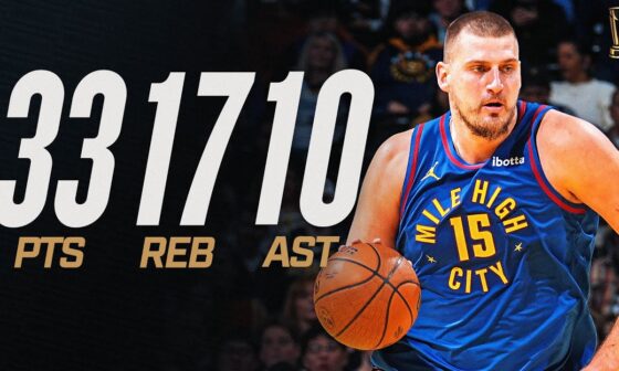 Nikola Jokić’s 5th STRAIGHT TRIPLE-DOUBLE Performance! 🏆| November 22, 2024