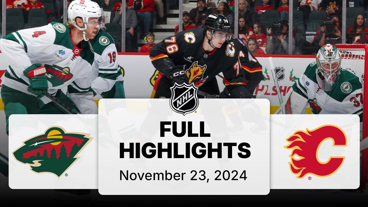 NHL Highlights | Wild vs. Flames | November 23, 2024